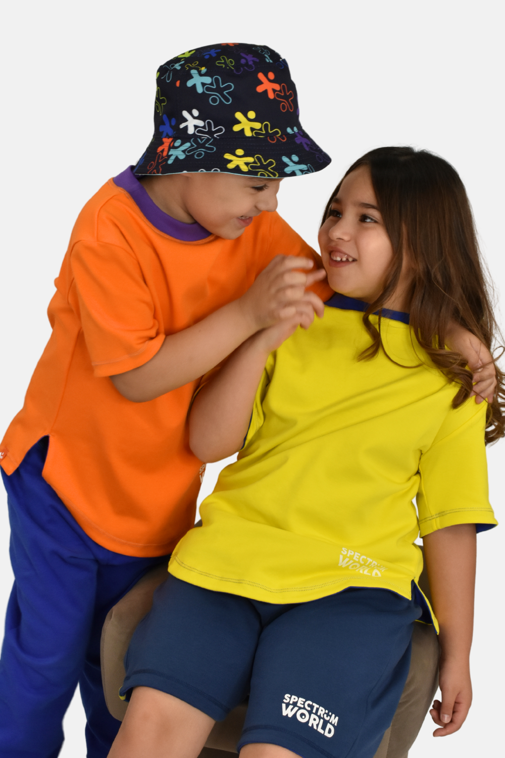 child wearing reversible shorts, sensory-friendly design